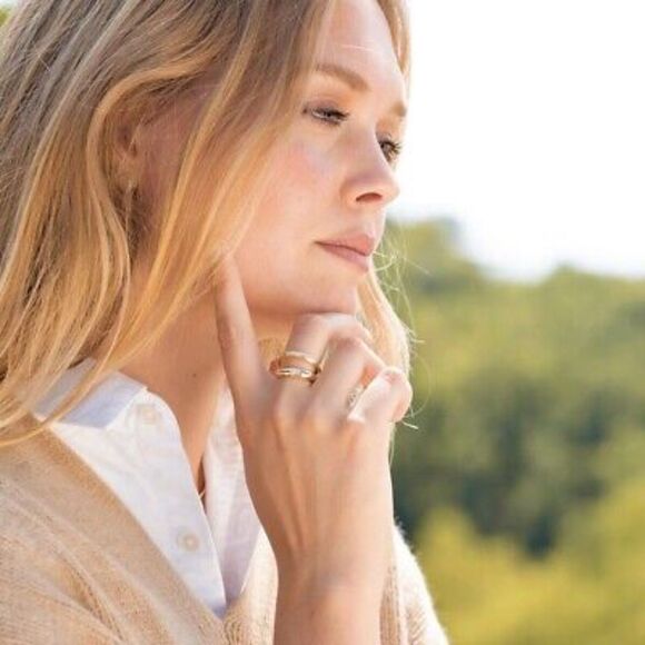 Loren Stewart Deux Open Band Ring in Gold Size 7 Rachel Zoe Curateur - Picture 1 of 6